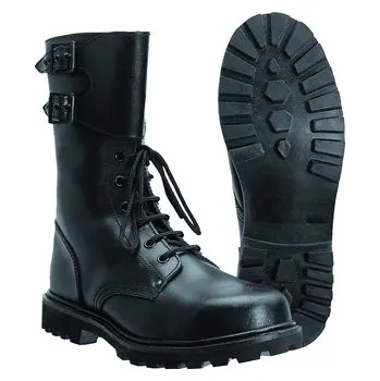 Pánská móda Boty francouzské COMBAT bojové s přezkami ČERNÉ 40 - Není skladem