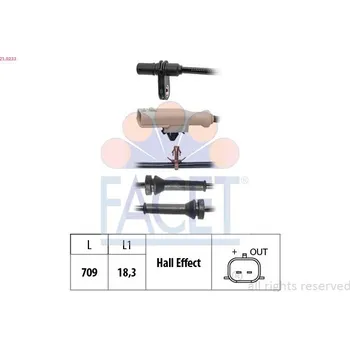 Přislušenství brzdového systému Snímač, počet otáček kol FACET 21.0233