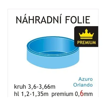 Bazén Fólie do bazénu 3,6 x 1,35m - modrá silná 0,6mm &quot;PREMIUM&quot;