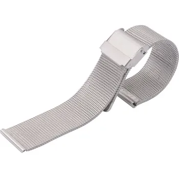 Řemínek na hodinky DEVEROUX DEV0047 OCELOVÝ MILÁNSKÝ ŘEMÍNEK WD010, EASY CLICK - STŘÍBRNÝ - 18 MM Barva - růžově zlatá