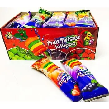 Cukrovinka Barevné lízátko Hamburger se svítící tyčinkou 10g