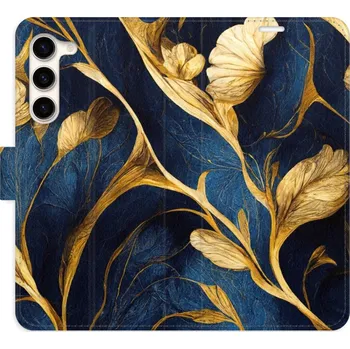 Pouzdro na mobilní telefon Flipové pouzdro iSaprio - GoldBlue - Samsung Galaxy S23+ 5G