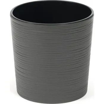 Květináč Plastový květináč Malwa 190 mm vroubek, grafit (119575 007 LA721 MALWA grafit dluto 190 obal)