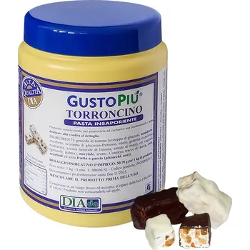 GustoPiú - Pasta ochucovací GustoPiú, torrone mandle v medu 1 kg/dóza