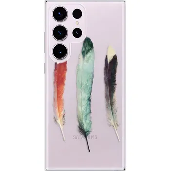 Pouzdro na mobilní telefon Odolné silikonové pouzdro iSaprio - Three Feathers - Samsung Galaxy S23 Ultra