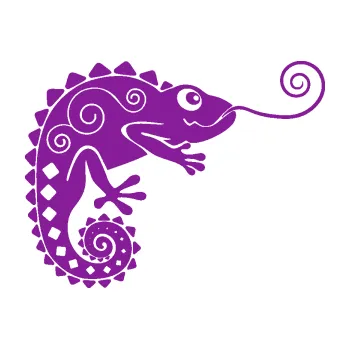 Samolepící dekorace Chameleon 004 pravá (14 - fialová) SAMOLEPKA NA AUTO, NÁLEPKA, FÓLIE, POLEP, TUNING, VLASTNÍ TEXT, TISK, AUTOSAMOLEPKY.cz, POLEPY, OBRÁZEK, LOGO, 3D STICKERS