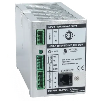 spínaný zdroj Napájecí zdroj/nabíječ na DIN lištu s dohledem BKE JSD-119-545/DIN2_CH_ODP 54,5 V, 120 W, 2,5 A, LAN