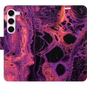 Pouzdro na mobilní telefon Flipové pouzdro iSaprio - Abstract Dark 02 - Samsung Galaxy S23 5G