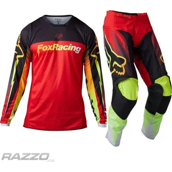 Moto dres Dětský komplet na motokros FOX 180 Youth STATK Flo Red 2023