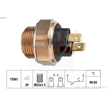 Ventilátor topení a klimatizace Teplotní spínač, větrák chladiče EPS 1.850.134