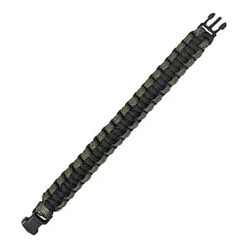 Náramek SURVIVAL PARACORD OLIV-ČERNÝ 8 - Skladem