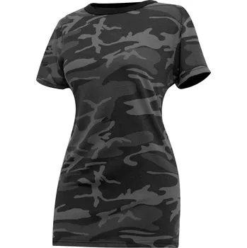 Dámské tričko Triko dámské prodloužené BLACK CAMO XS - Skladem