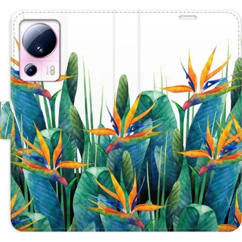 Pouzdro na mobilní telefon Flipové pouzdro iSaprio - Exotic Flowers 02 - Xiaomi 13 Lite