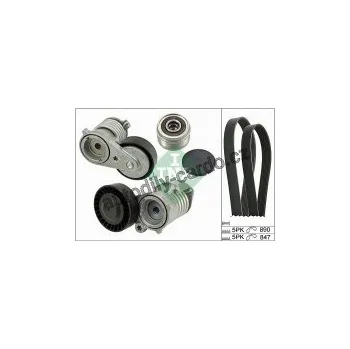 Rozvod motoru Sada žebrovaných klínových řemenů INA (IN 529013010)