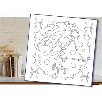 Radost v písku Šablona na pískování obrázkový horoskop ryby Varianta: 490 x 490 mm