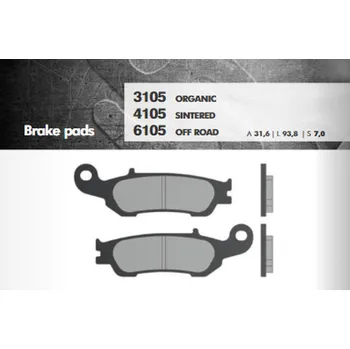 Brzdová destička BRENTA brzdové destičky KH450 sintrované barva zlatá OFF ROAD (FT 6105) (BRENTA brzdové destičky KH450 sintrované barva zlatá OFF ROAD (FT 6105))