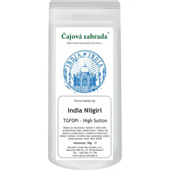 Horký nápoj Čajová zahrada India Nilgiri TGFOPI High Grown Sutton - černý čaj Varianta: černý čaj 500g