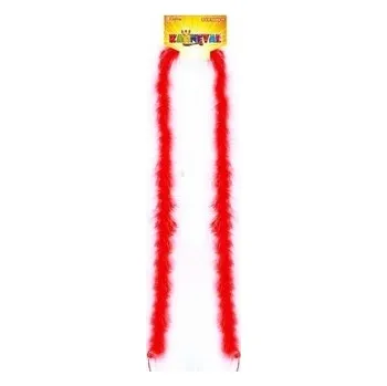 Karnevalový doplněk Boa karneval s peřím červená