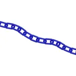 Plastový řetěz, modrá, Ø 6 mm, délka 25 m