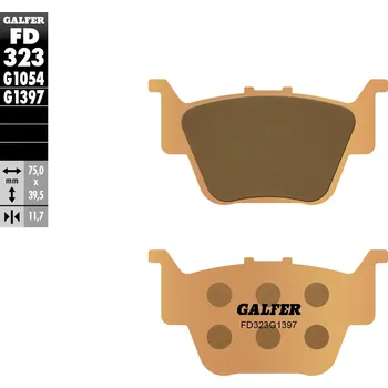 Brzdová destička GALFER brzdové destičky KH373 sintrované barva zlatá ATV zadní HONDA TRX 420 09- ,TRX 450R 04-05, TRX 680 RINCON 03- (GALFER brzdové destičky KH373 sintrované barva zlatá ATV zadní HONDA TRX 420 09- ,TRX 450R 04-05, TRX 680 RINCON 03-)