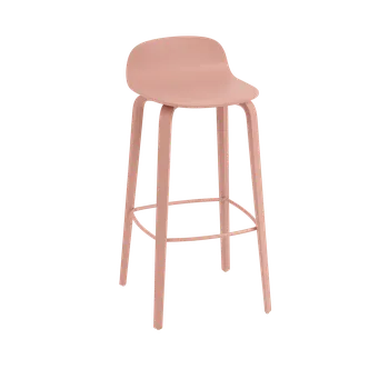 Barová židle Barová židle Muuto VISU BAR STOOL WOOD BASE - zvolte provedení Barva židle: Opálená růže/Opálená růže