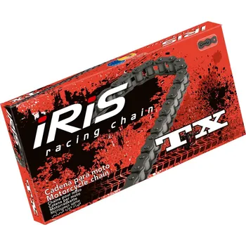 Řetězová sada pro motocykl IRIS hnací řetěz 428 TX-118 (118-článků) bez O-kroužků, rozpojený + spojka barva černá (DO 85ccm) (18,5KN) (IRIS hnací řetěz 428 TX-118 (118-článků) bez O-kroužků, rozpojený + spojka barva černá (DO 85ccm) (18,5KN))