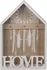 věšák na klíče Home dřevěná skříňka na klíče 20 x 5 x 30 cm přírodní/bílá