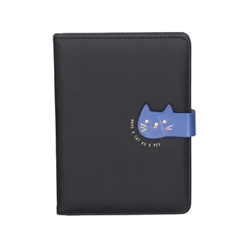 Blok Zápisník černý Kočka, 13 x 17 cm (Notes kočka)