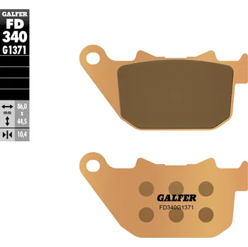 Brzdová destička GALFER brzdové destičky KH387 sintrované barva zlatá STREET HARLEY (GALFER brzdové destičky KH387 sintrované barva zlatá STREET HARLEY)