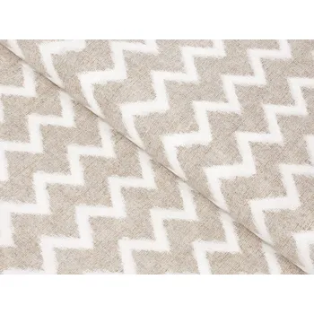 Dekorační látka Porto PRT-006 Režný cik-cak - šířka 280 cm