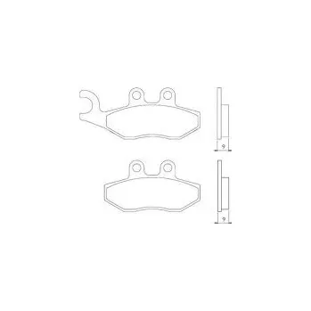 Brzdová destička BRENTA brzdové destičky KH353 sintrované barva zlatá (FT 4041) (BRENTA brzdové destičky KH353 sintrované barva zlatá (FT 4041))