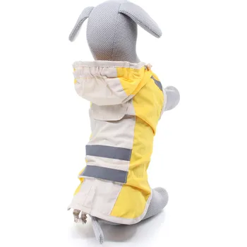 Obleček pro psa Vsepropejska Slim-Roy reflexní pláštěnka pro psa Barva: Žlutá, Délka zad (cm): 23, Obvod hrudníku: 26 - 28 cm