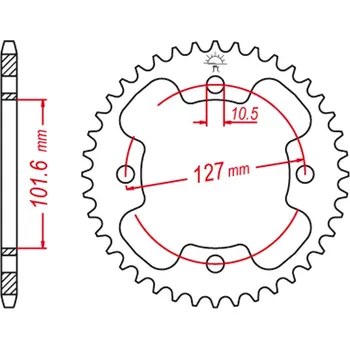 Řetězová sada pro motocykl GROSSKOPF rozeta 4480 37 ocelová zesílená POLARIS, PREDATOR 500 03-04, PREDATOR 05-07 (-1) OUTLAW 400/525 08-10 (-1) (řetěz 520) (JTR1480.37) (GROSSKOPF rozeta 4480 37 ocelová zesílená POLARIS, PREDATOR 500 03-04, PREDATOR 05-07 (-1) OUTLAW 400/525 08-10)