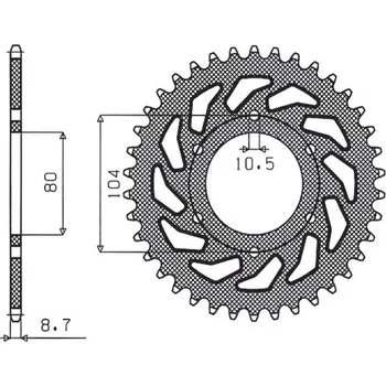 Řetězová sada pro motocykl SUNSTAR rozeta 501 33 KAWASAKI s 750C 80-87, GPZ 1100 81-85, GPZ 750 83-89, GPZ 750 turbo 82-87 (řetěz 630) (SUNSTAR rozeta 501 33 KAWASAKI s 750C 80-87, GPZ 1100 81-85, GPZ 750 83-89, GPZ 750 turbo 82-87 (řetěz 630))