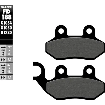 Brzdová destička GALFER brzdové destičky KH264 polokovové (GALFER brzdové destičky KH264 polokovové)