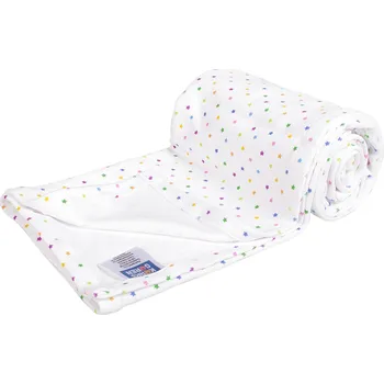 Dětská deka Kaarsgaren Letní deka 70x100cm bavlna bílá s hvězdičkami