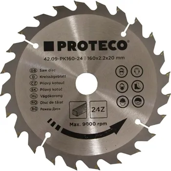 Pilový kotouč PROTECO kotouč pilový SK 160 x 2.2 x 20 24z