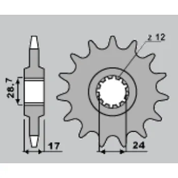Řetězová sada pro motocykl JR řetězové kolo přední 2073 14 HONDA CBF 600 04-07, CBR 600F 97-98, HORNET 600 (137114JT) (JR řetězové kolo přední 2073 14 HONDA CBF 600 04-07, CBR 600F 97-98, HORNET 600 (137114JT))