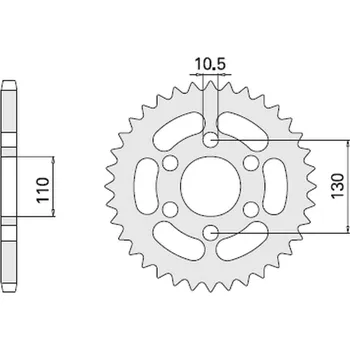 Řetězová sada pro motocykl CHT rozeta 504 44 KAWASAKI EL 250 88-96 (486-44) (JTF486.44) (CHT rozeta 504 44 KAWASAKI EL 250 88-96 (486-44) (JTF486.44))