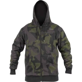 Rybářské oblečení Avid Carp Distortion Zip Hoodie Camo