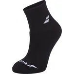 Ponožky Babolat Socks 3 Pairs Quarter Black velikost ponožky: 47-50