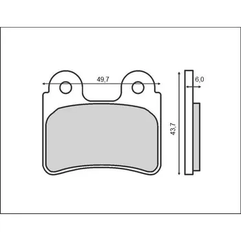 Brzdová destička BRENTA brzdové destičky KH303 (organické) (BRENTA brzdové destičky KH303 (organické))
