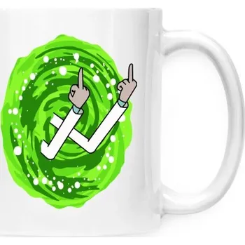 Hrnek malý bílý s potiskem Fuck off