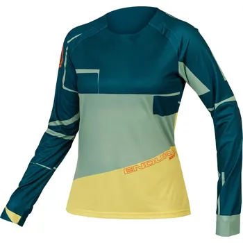 Cyklistické oblečení Endura dámský dres MT500 Print Tee LTD s dlouhým rukávem Tmavě Šedozelená - vel. XL r.23