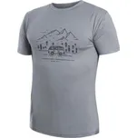 Pánské termotriko s krátkým rukávem Sensor Merino Wool – potisk L šedá van life