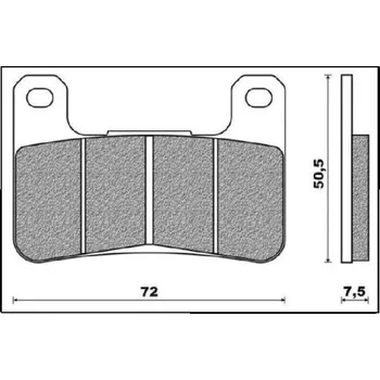 Brzdová destička BRENTA brzdové destičky KH379 sintrované barva zlatá přední (FT 4117) (BRENTA brzdové destičky KH379 sintrované barva zlatá přední (FT 4117))