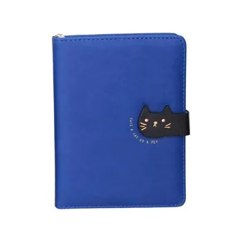 Blok Zápisník modrý Kočka, 13 x 17 cm (Notes kočka)