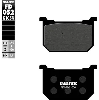 Brzdová destička GALFER brzdové destičky KH068 sintrované zadní barva zlatá (GALFER brzdové destičky KH068 sintrované zadní barva zlatá)