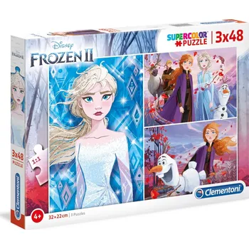 Puzzle Clementoni Ledové království II, 3 × 48 dílky