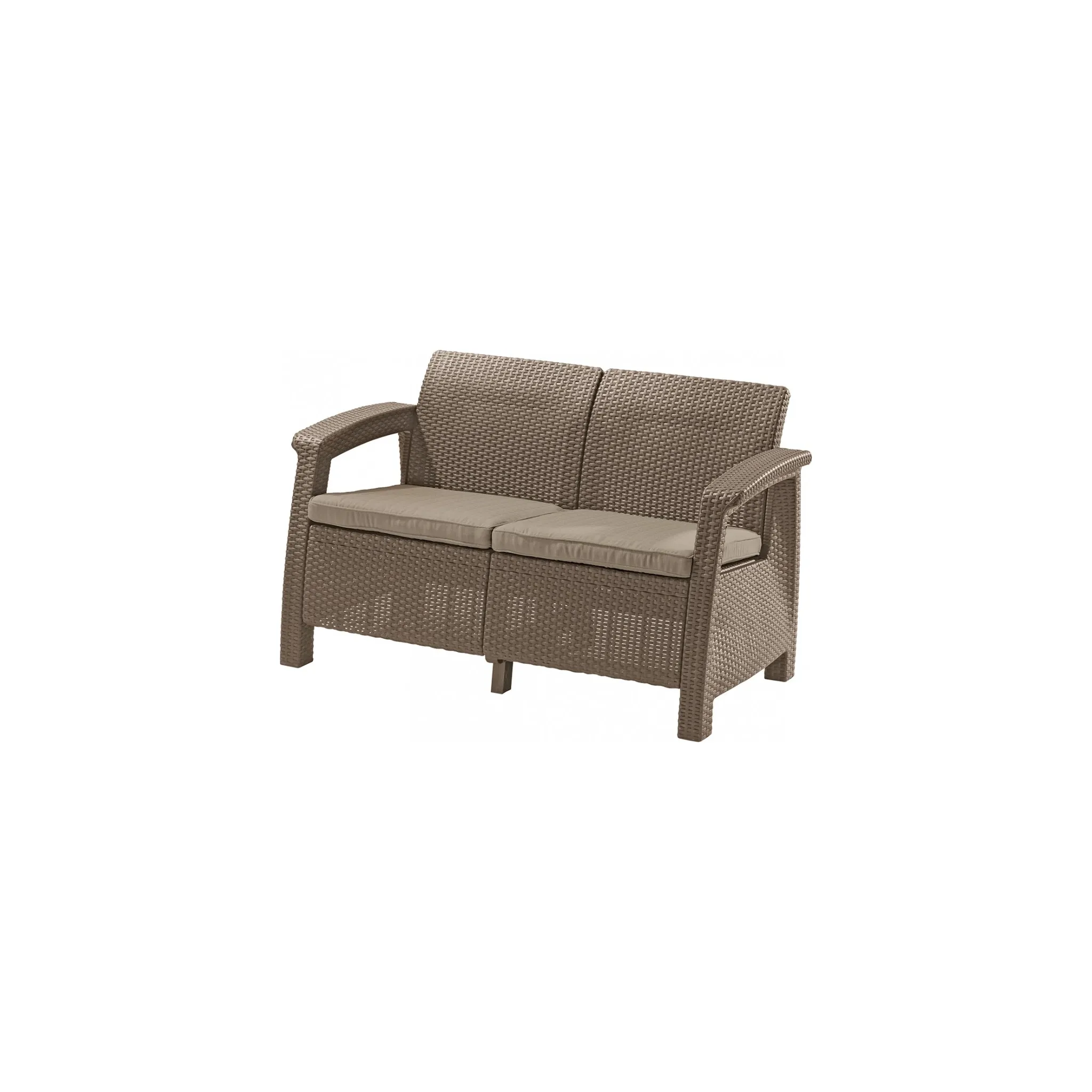 Fotografie 1 - Zahradní pohovka Allibert Corfu Love Seat zahradní pohovka cappuccino